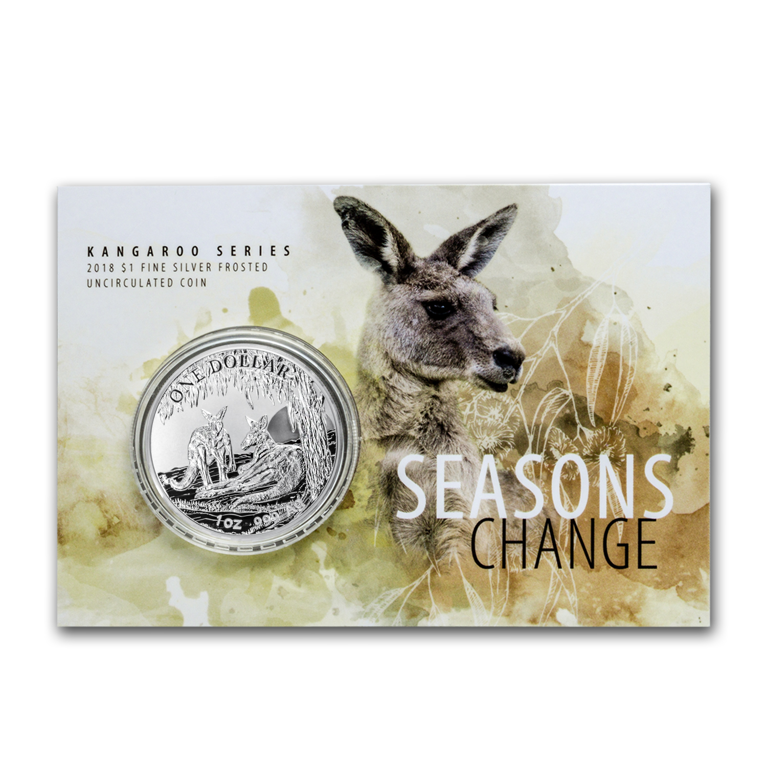 2018 Australia 1 oz Silver Kangaroo Display Card